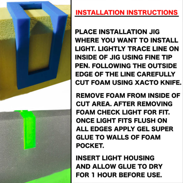 FLUSH MOUNT PLANER BOARD LIGHTS