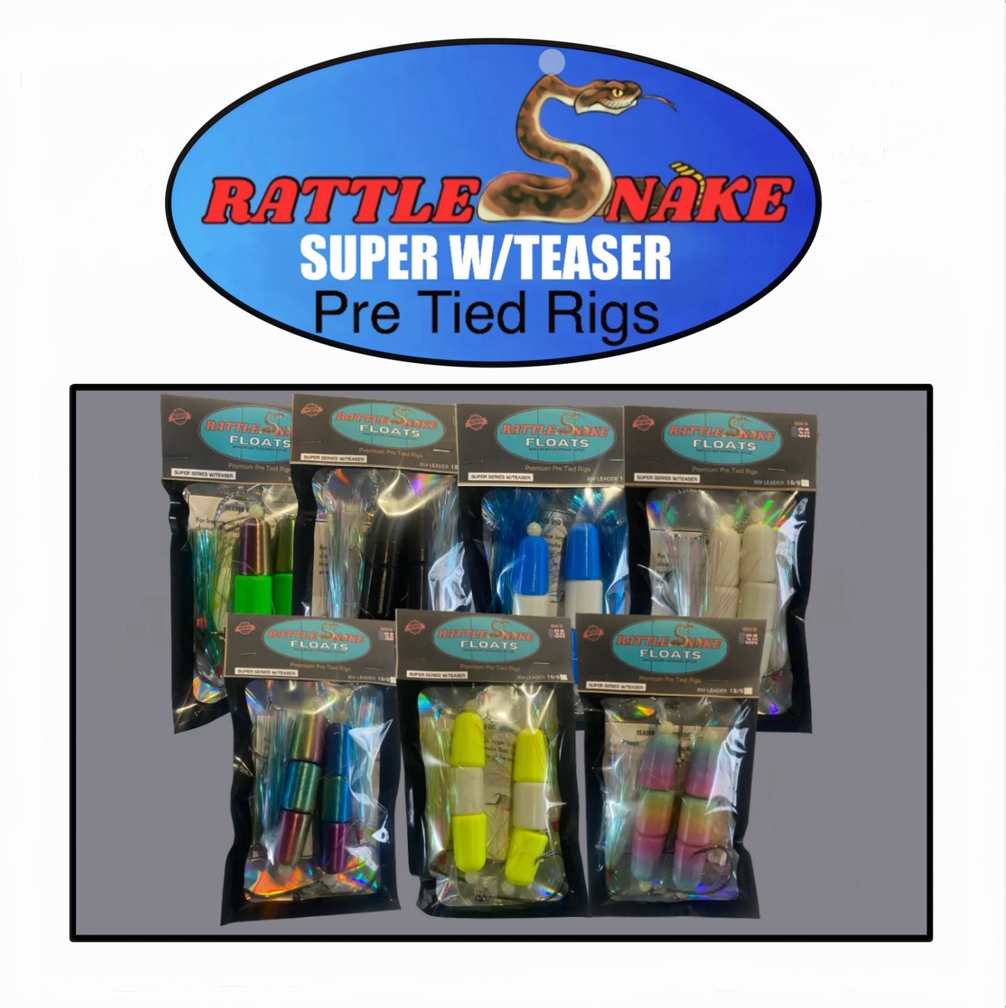 PRE TIED RATTLESNAKE RIGS WITH TEASERS