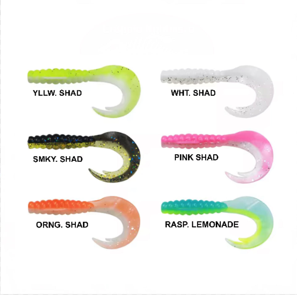 C.N 2” CURLY TAIL GRUBS