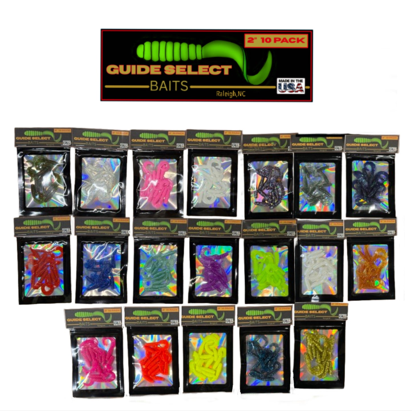 2” GUIDE SELECT CURLY TAIL GRUBS