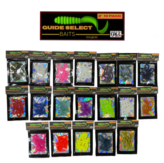 2” GUIDE SELECT CURLY TAIL GRUBS