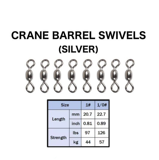CRANE BARREL SWIVELS (SILVER)